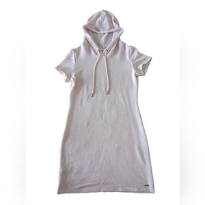 Calvin Klein Light Pink Hoodie Sweater Jersey Dress - Size S